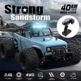 GLOYER Voitures télécommandées à léchelle 1:18, 40 km/h, Voiture télécommandée à Grande Vitesse pour Enfants et Adultes, cam