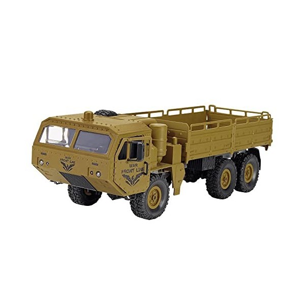 GLOYER Simulation Militaire 1/16 Camion Tout-Terrain 2.4G 6WD 500g Charge portante télécommande Voiture Pneu sans Chambre Tou