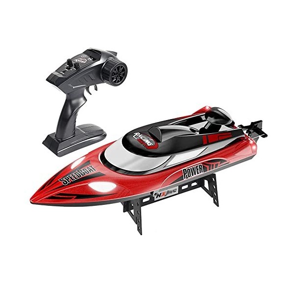 Bateau Télécommandé Rapide 2.4 GHz - Vitesse Jusqu'à 9 Km/h - Pour Piscine Et Lacs - Cadeau Enfant Garçon