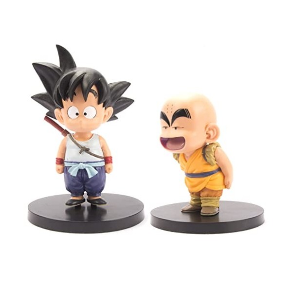 2pcs Sun Goku Krilin Anime Figurine Dragons Balls Action Figurine Jouet Modèle