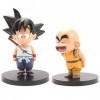 2pcs Sun Goku Krilin Anime Figurine Dragons Balls Action Figurine Jouet Modèle