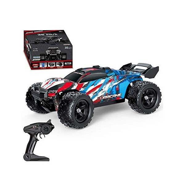 RC Buggy Voiture télécommandée Camion Course Tout-Terrain 2,4 GHz 4WD Voiture télécommandée Voiture de Cascade à Grande Vites