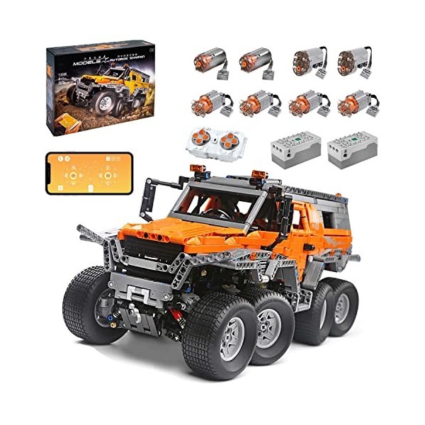 CELMAN Technique 8 x 8 Off-Roader Télécommande pour voiture « Avtoros Shaman » 2,4 GHz Bluetooth avec fonctions dalimentatio