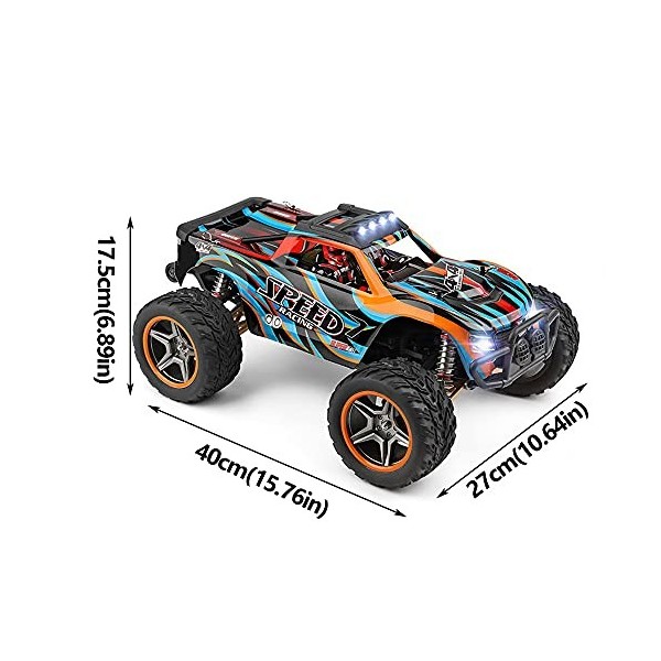 SZITW Voiture télécommandée rapide sans balais, 4 roues motrices à absorption des chocs électrique 1/10 Drift RC Car 45 km/h 