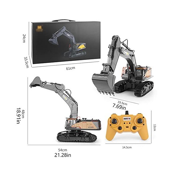 SZITW Alliage RC Excavator Digger 2.4G Entièrement Fonctionnel 1/14 21IN 1592 Télécommande électrique 22CH RC Car Engineering