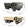 GLOYER Simulation Militaire Jouet pour Enfants Voiture télécommandée 6WD Escalade Tout-Terrain véhicule électrique RC lumière