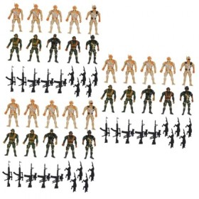 Toyvian 30 Pièces Soldats Articulés Soldat Jouets pour Garçons Soldat Playset Hommes Figurines Jouet Soldat Jouets pour Enfan