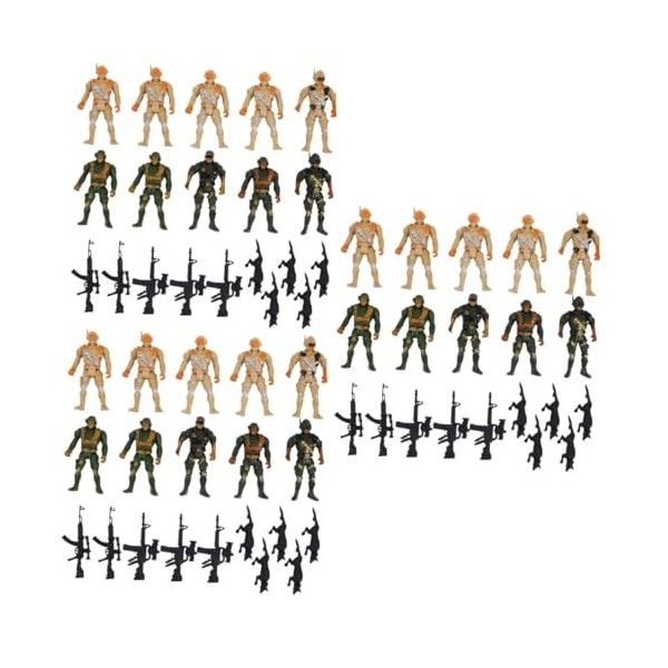 Toyvian 30 Pièces Soldats Articulés Soldat Jouets pour Garçons Soldat Playset Hommes Figurines Jouet Soldat Jouets pour Enfan