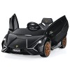 COSTWAY Lamborghini Voiture Électrique Enfants avec Télécommande 2,4G, Véhicule Électrique Enfants avec 2 Portes Papillons, D