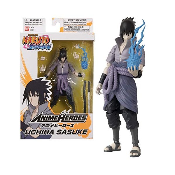 Bandai Naruto Shippuden-Figurine Anime Heroes 17 cm-Sasuke Uchiwa, 36902, Multicolore