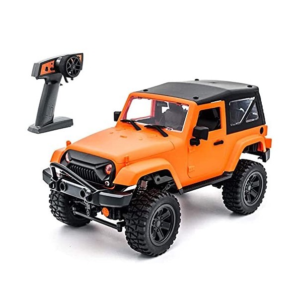 GLOYER Voiture radiocommandée Wrangler 1/18, véhicule Tout Terrain 4 × 4, Voiture télécommandée 2,4 G, camions radiocommandés