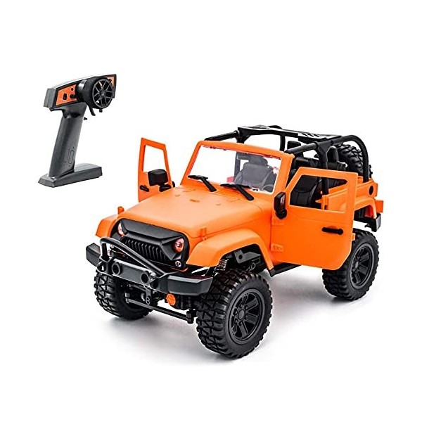 GLOYER Voiture radiocommandée Wrangler 1/18, véhicule Tout Terrain 4 × 4, Voiture télécommandée 2,4 G, camions radiocommandés