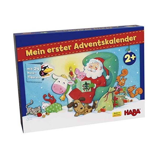 HABA Premier Calendrier de lAvent-Figurines en Bois-Noël à la Ferme-2 Ans et Plus, 306359 - version française