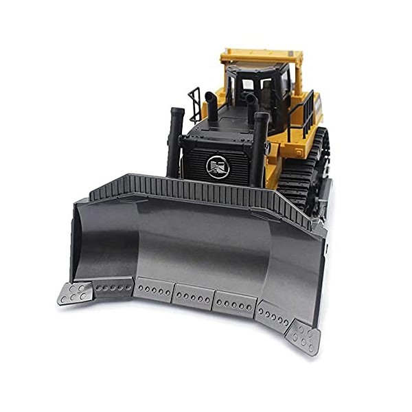 SUBECO Bulldozer télécommandé 1/16 RC, Chargeur Frontal, Jouet Tracteur, véhicules de Construction RC 2,4 GHz, Jouets de Bull