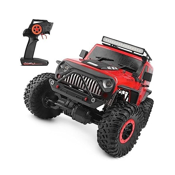 WESTN Voiture RC, Jouet descalade RC sur Chenilles 4WD, Voiture descalade RC Tout-Terrain À Léchelle 1:10 avec Lumière LED