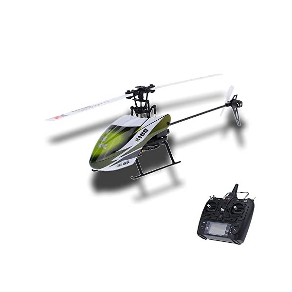 SZITW Hélicoptère RC 6CH 3D 6G Système hélice unique sans aileron Télécommande Avion RTF 120 m Télécommande Distance RC Hélic