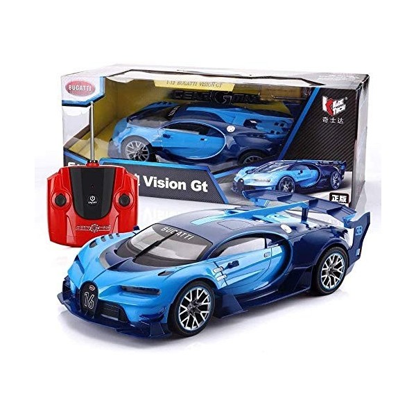 OSBELE Voiture Tout Terrain Super Grande Bugatti RC, échelle 1/12 Bugatti Veyron 39,5 cm Radio télécommandée modèle Jouet Voi