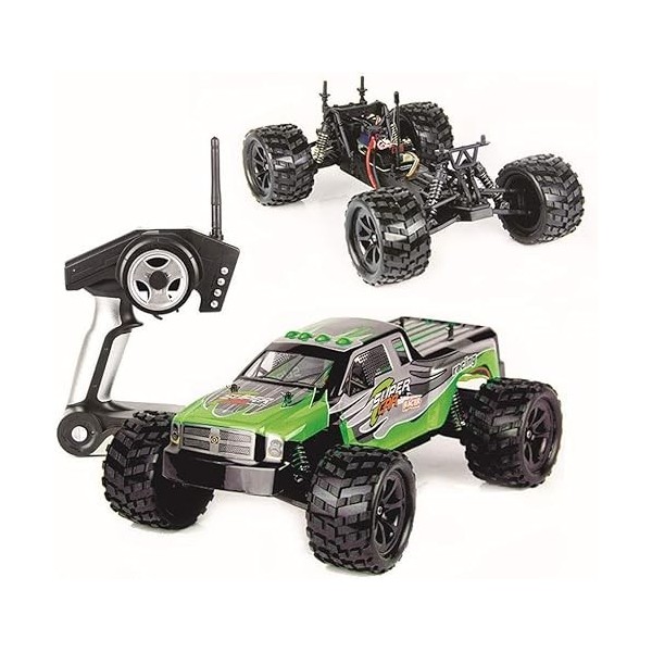 SUBECO 1/18 Modèle de Simulation Voiture télécommandée 4WD avec Absorption des Chocs Véhicule RC Tout-Terrain Bigfoot Monster