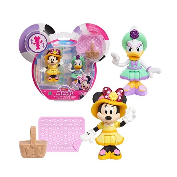 Minnie, 2 Figurines Articulées 7,5 cm avec Accessoires, Thème Tea Party, Jouet pour enfants Dès 3 ans, Mcn174