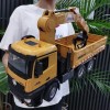 SHESRA Transporteur 26 canaux avec pince, jouets de construction télécommandés, véhicules avec lumières, camion à benne bascu