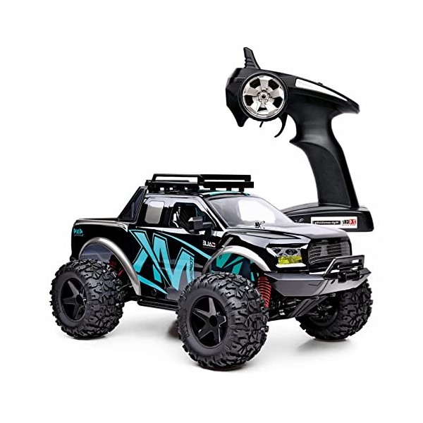 AFEBOO Voiture RC Tout-Terrain À Léchelle 1:10, Voiture RC 4 Roues Motrices Haute Vitesse 45 Km/h avec Batterie Rechargeable