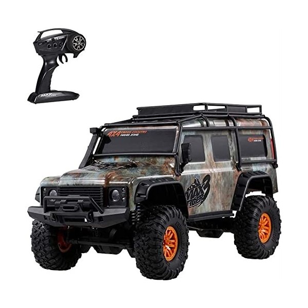 ULLGO 1:10 Voiture RC de Grande Taille 4WD Voiture Télécommandée Tout Terrain Haute Vitesse Voiture de Course RC Crawler Mons