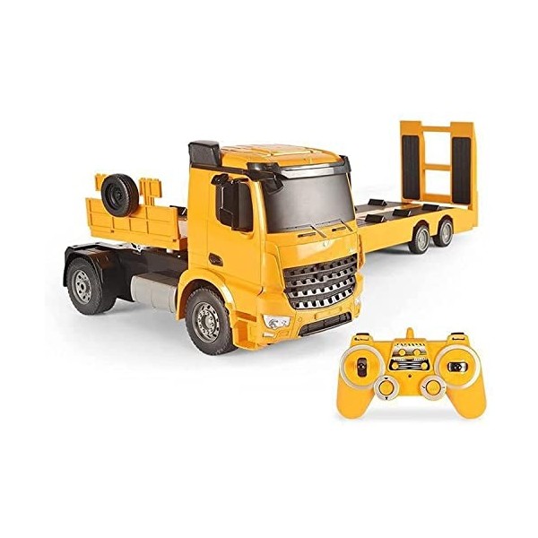 UimimiU 1:20 Échelle Rc Camion à lit plat,télécommande avec camion à benne basculante,2,4 Ghz camion,camion,son du moteur de 