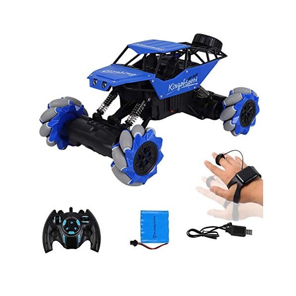 Voiture Radiocommandée Enfant Jouet 4WD RC Camion 2.4GHz Véhicule Hors Route Radiocommandé 360°Rotation Piles Incluses À Part