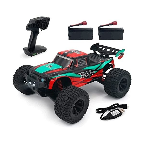 STSEEACE RC Camion Tout Terrain Voiture RC Échelle 1:10 Haute Vitesse 48km/h 4WD Offroad pour Adultes, Garçons Et Filles, 2 B