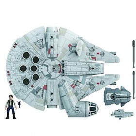 Star Wars, Vaisseau Deluxe Faucon Millenium et Figurine Han Solo, Jouet pour Enfant