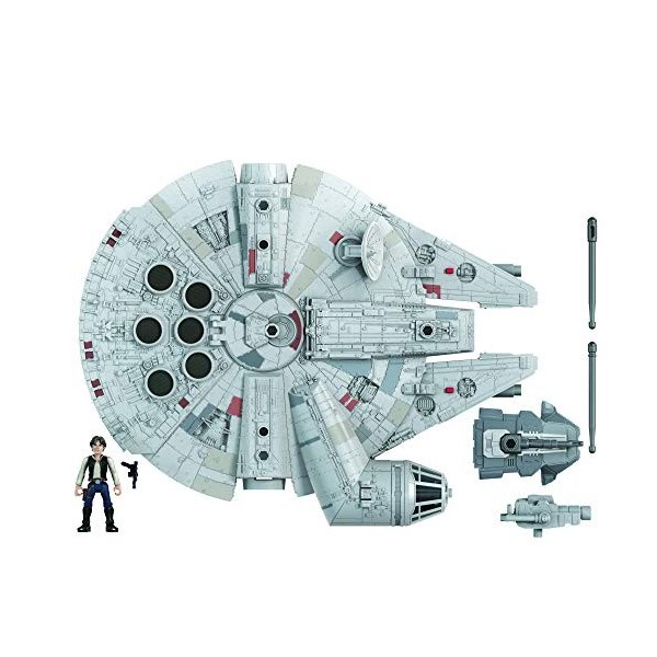 HASBRO Star Wars - Coffret Deluxe Vaisseau Faucon Millenium + figurine Han  Solo pas cher 