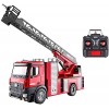 WANIYA1 Grand Camion De Pompiers De Voiture RC, 2.4Ghz Télécommande Électrique Sans Fil Voitures De Pompiers Dingénierie Cam