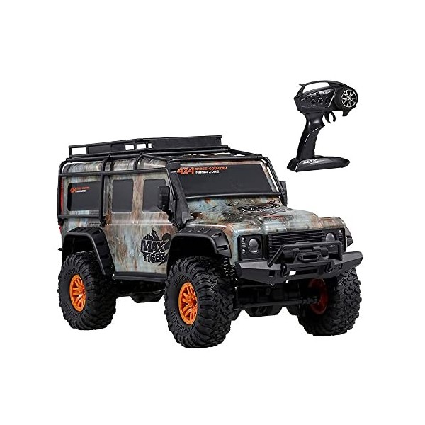 Voiture télécommandée, véhicule descalade tout-terrain de simulation 2.4G, camion rechargeable anti-collision tout-terrain 4