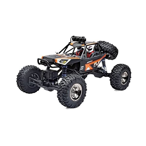 QIYHBVR 1/12 Échelle RC Voitures 4WD Télécommande Camion Haute Vitesse 390 Motorisé, 2.4Ghz Tout Terrain Hobby Camion avec Lu