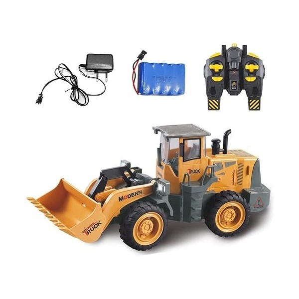 Alliage Télécommande Camion RC Construction Véhicule Bulldozer Pelle Tracteur Jouets Tracteur Camion Enfants Garçons Lumières