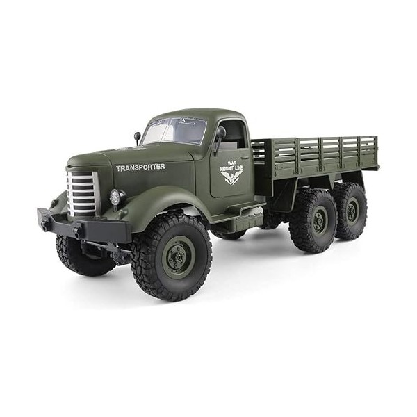 Jouet pour Enfants Télécommande Véhicule Tout-Terrain Camion Modèle RC Simulation Camion Lourd à 6 Roues Transporteur de Voit