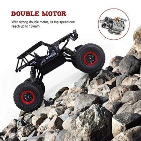 THj Voitures à léchelle 1/14, Voiture télécommandée Tout-Terrain 4WD 2.4Ghz, Camion Haute Vitesse 12 km/h/Camion Monstre, av