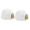 ibasenice 4 Pièces Simulation Igloo Figurines Décor À La Maison Figurines Décor Renard Figurine Ferme Enfants Figurines Glace