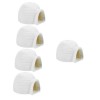 ibasenice 4 Pièces Simulation Igloo Figurines Décor À La Maison Figurines Décor Renard Figurine Ferme Enfants Figurines Glace