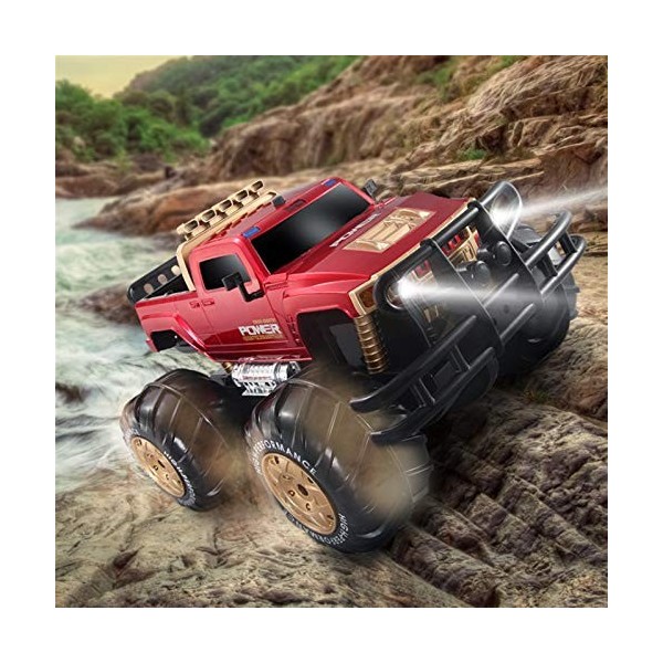 FGHSD Voiture télécommandée Rock Crawler Voitures RC avec lumières ， Monster Truck radiocommandé 2,4 GHz avec Double RS ， Voi