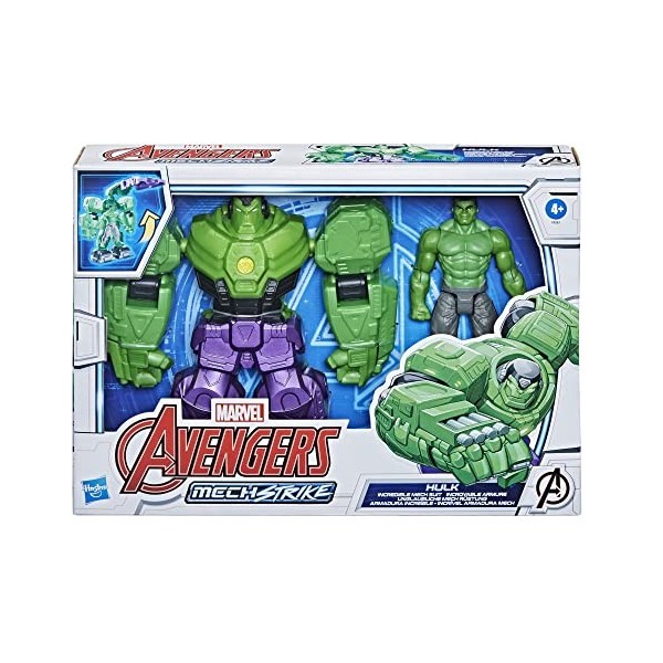 Marvel Hasbro Avengers F02635L00 Figurine daction Hulk 20 cm avec Une Incroyable Armure Mech pour Enfants à partir de 4 Ans 