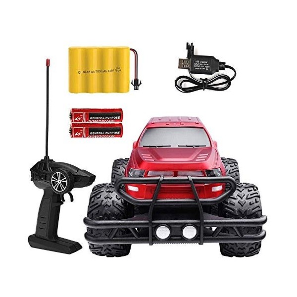 Voitures télécommandées Semi-camion rouge RTR 1/12 4WD Rock Crawlers 4x4 Conduisant des moteurs doubles Drive Big Foot Model 