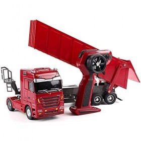 CNGY Camion télécommandé tracteur télécommandé voiture semi-remorque lumières détachables modèle chargeur sonore électronique