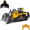 BTSOAR Bulldozer RC à 9 canaux avec chargeur frontal 2,4 GHz sans fil RC Camion Télécommande Bulldozer Construction Véhicules