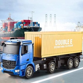 SYLYCS RC Semi-remorque et Semi-remorque Semi-remorque télécommandée RC Transporteur Camion prêt à fonctionner, lumières LED,