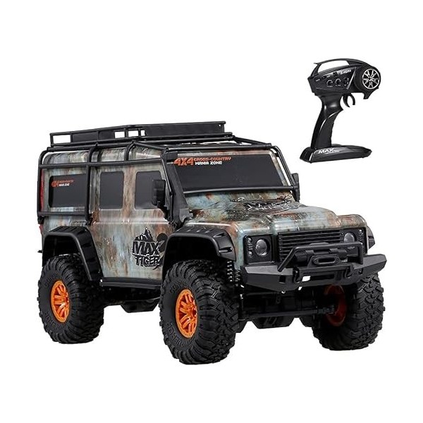 SUBECO Véhicule descalade Tout-Terrain de Simulation 2,4 G, Camion Rechargeable Tout-Terrain Anti-Collision 4 Roues motrices