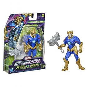 Marvel Avengers Mech Strike Monster Hunters Thor Toy Figurine daction de 15 cm, Jouets pour Enfants à partir de 4 Ans