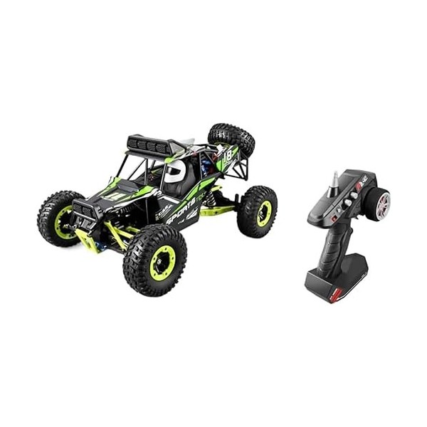 GUYANA Voitures télécommandées 1:12 Tout-Terrain Monster Truck, Coque en métal 4WD 50 km/h Haute Vitesse RC Camion Phare LED 