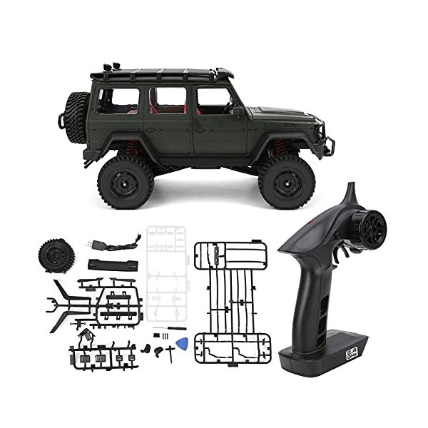 SUNGOOYUE 4WD RC Crawler, 1/12 2.4G RC G500 Crawler avec Batterie Intégrée - Kit de Voiture Modèle Dassemblage de Bricolage 