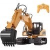 Biiiouu Rc Voiture Full Fonction Alliage Remote Control Excavator 15 Channel 2.4GHz Electric Rc Construction Bulldozer Camion